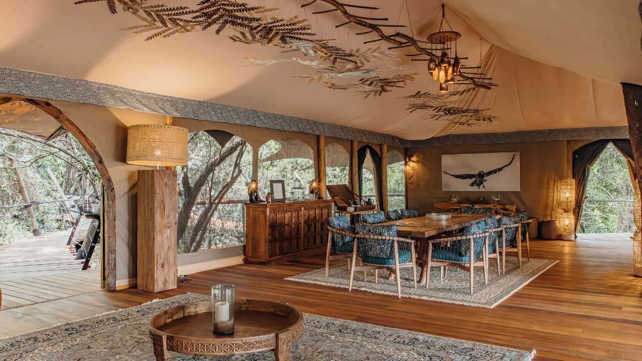 Main lounge area at Mara Toto Tree Camp