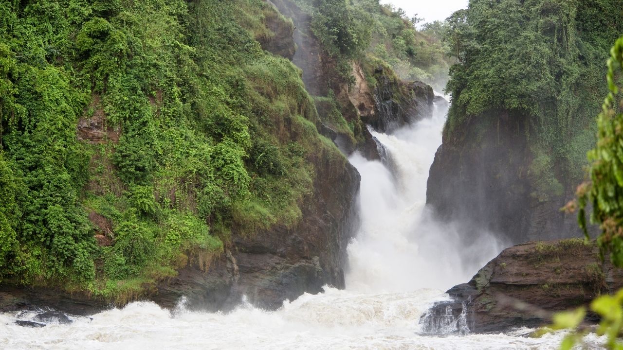 Extreme close-up of Murchison Falls