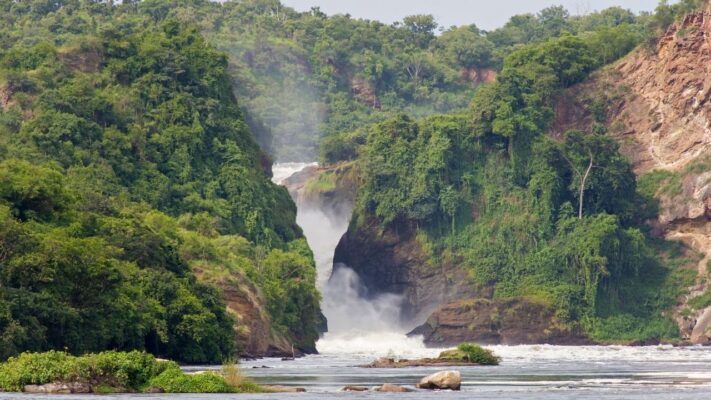 Long-range view of Murchison Falls