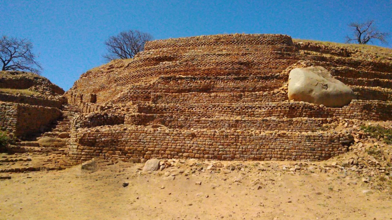 Khami Ruins stepped stone structure near Bulawayo, Zimbabwe