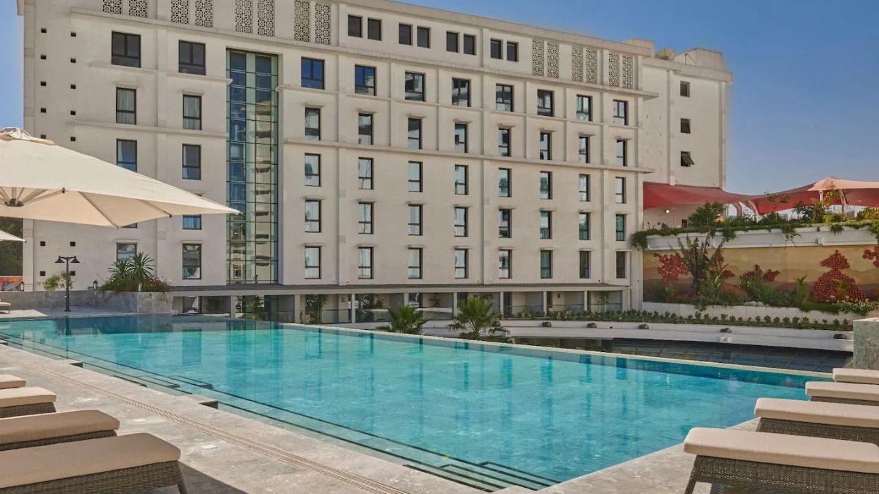 Hyatt Regency Addis Ababa exterior with pool area, Ethiopia