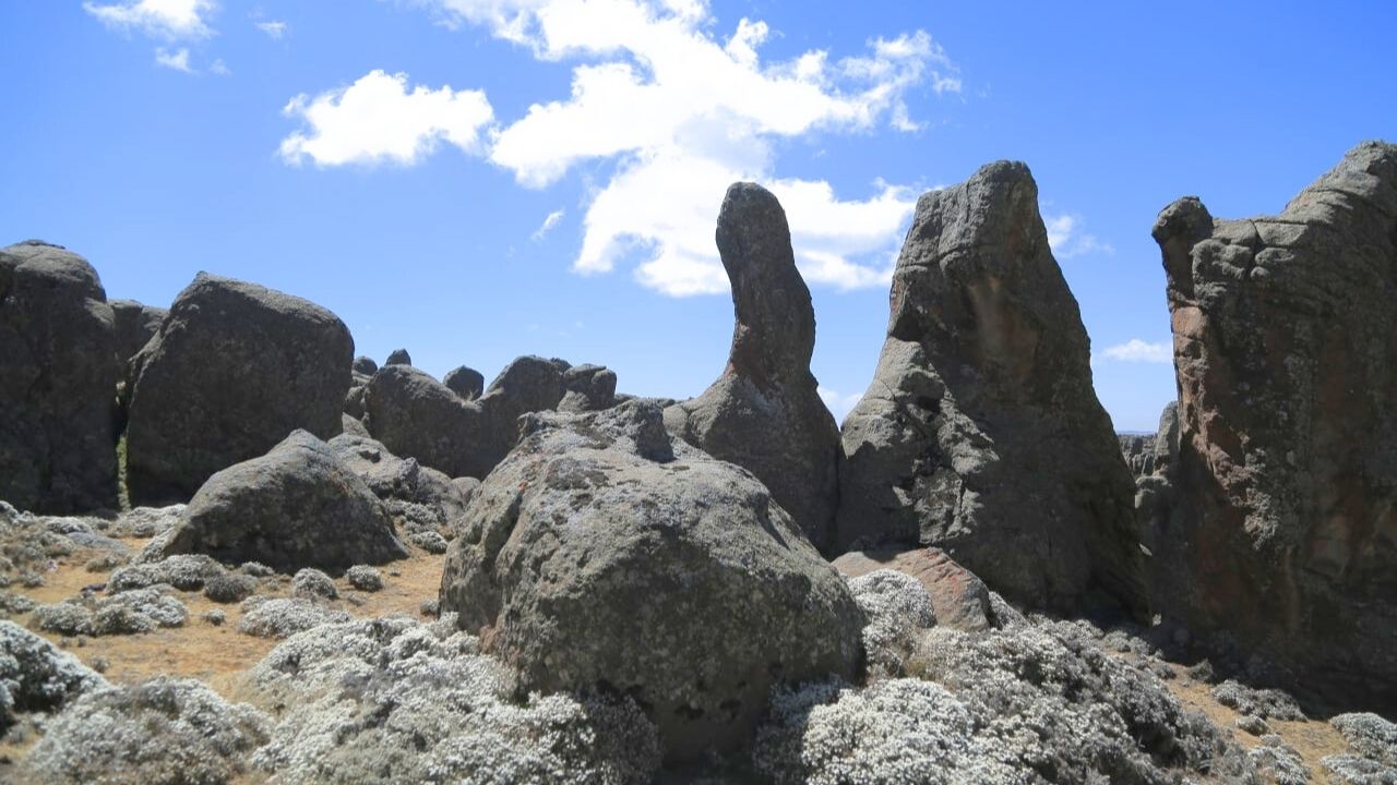 Unique rock formations in Bale Mountains National Park, Ethiopia