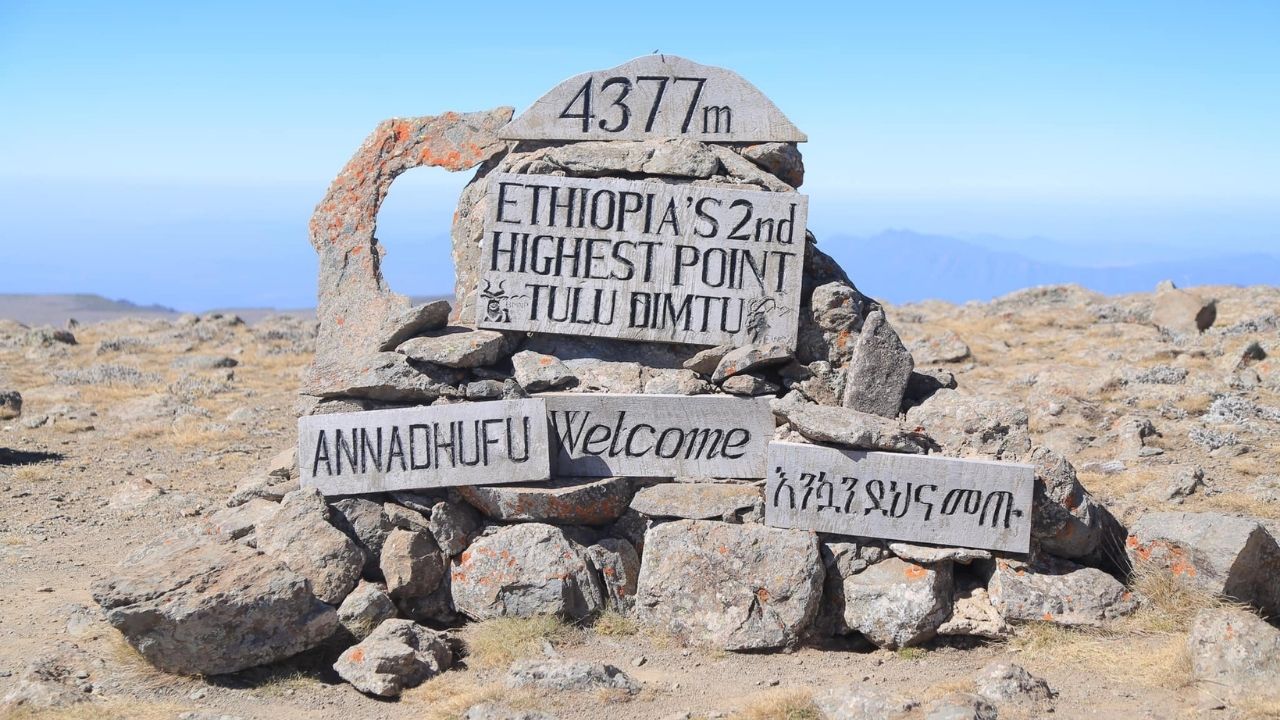 Tulu Dimtu peak, second highest point in Bale Mountains, Ethiopia