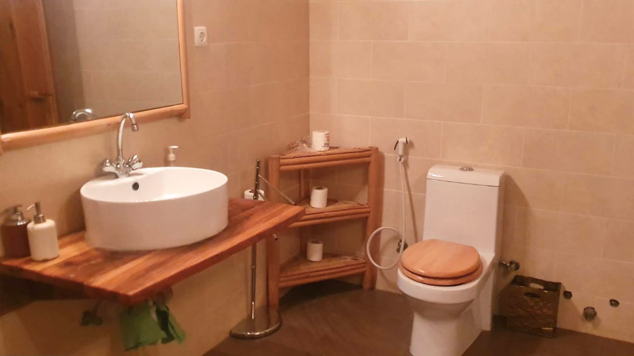 Simple bathroom facilities at Korkor Lodge, Gheralta Ethiopia