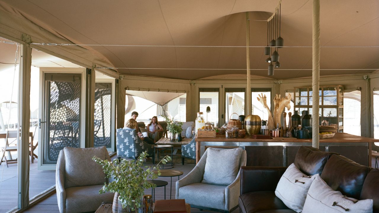 Main reception area with comfortable seating for guests