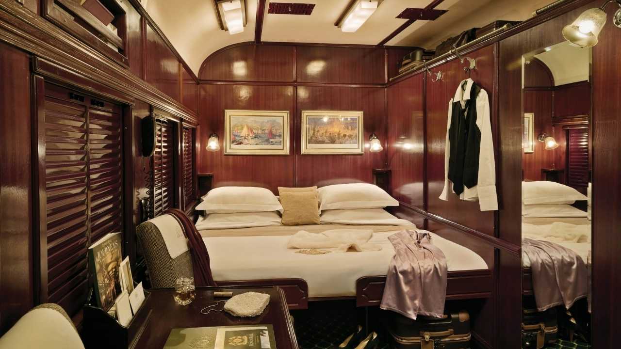Luxury accommodation types on board the Rovos Rail train in South Africa.