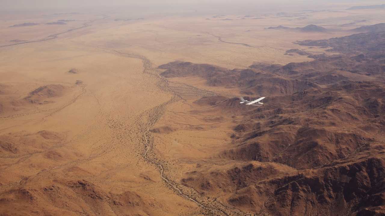 Flying over Namibia Desert Namibia