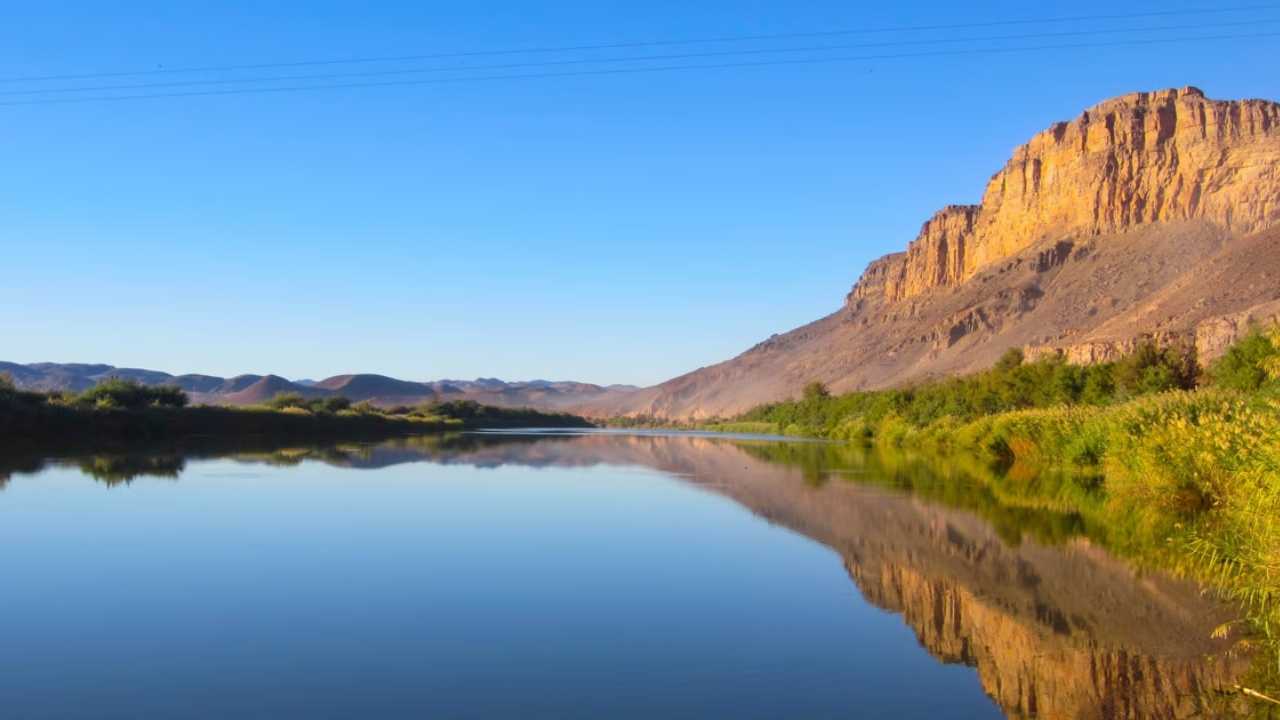 The Orange River flowing through the Northern Cape, South Africa.