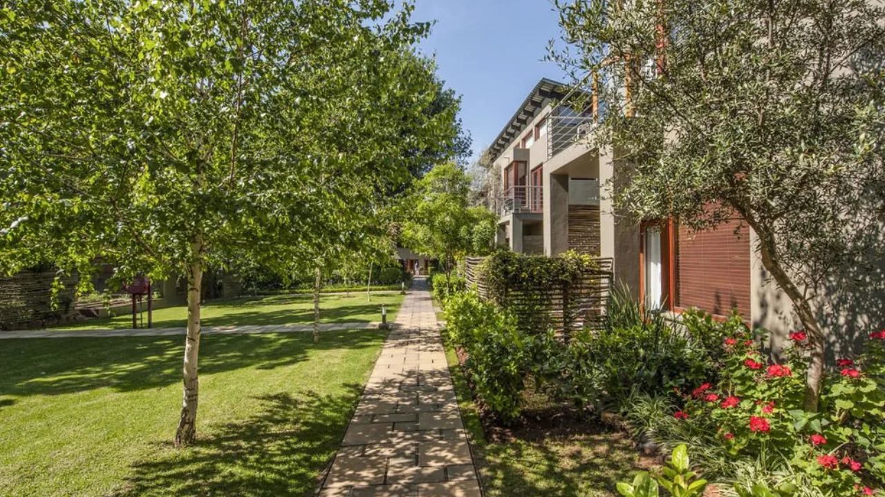 Exterior walkway and outdoor area of Peech Boutique Hotel, Johannesburg
