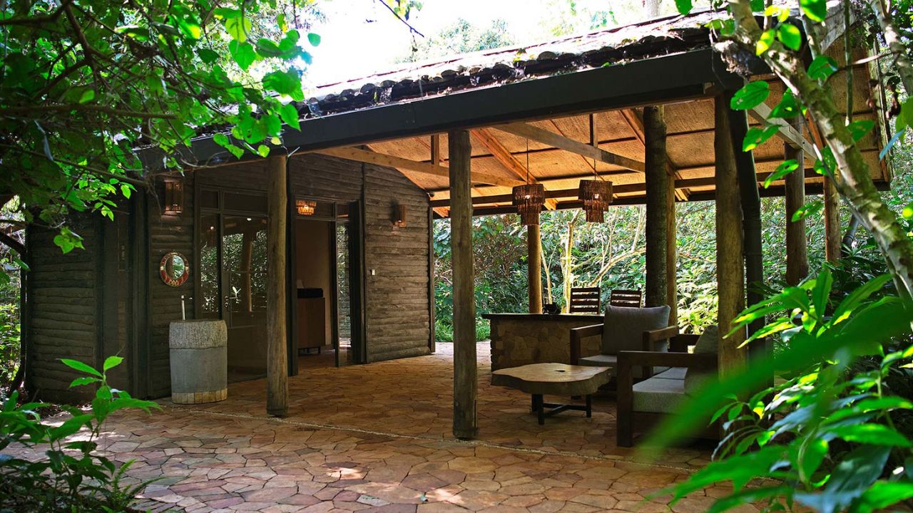 Reception area of Entebbe Forest Lodge Uganda