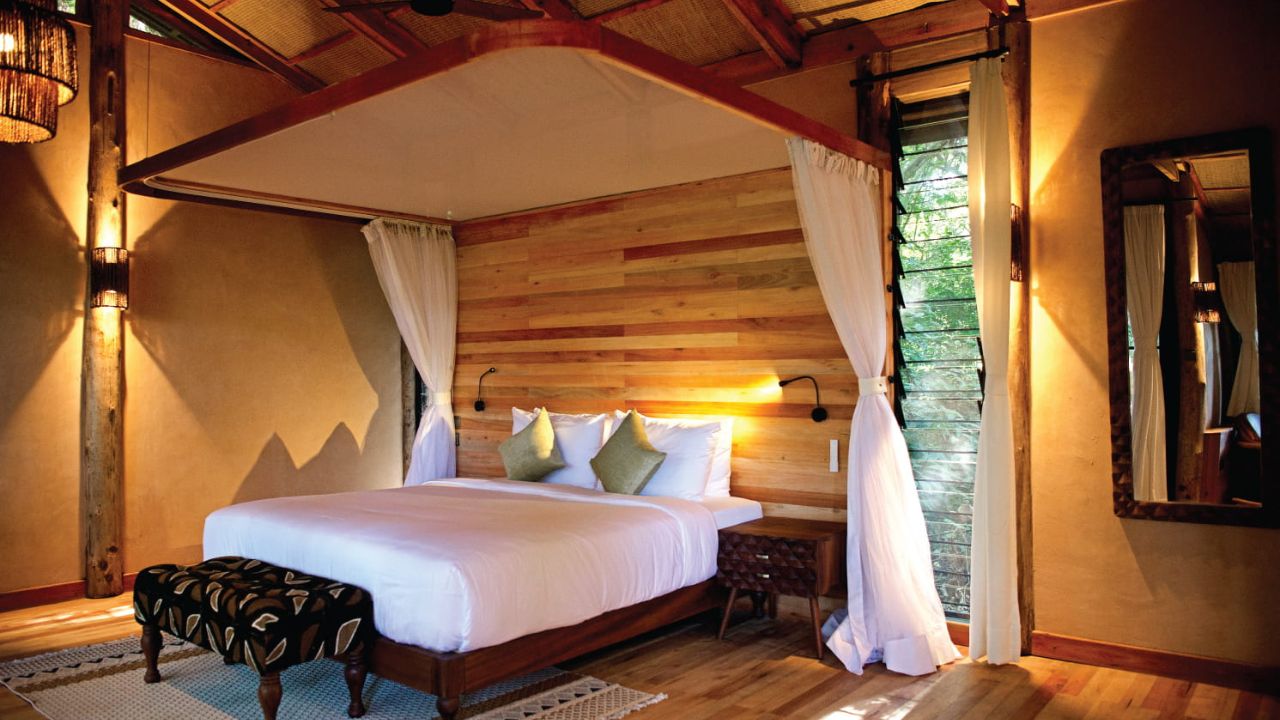 Double bed luxury room Entebbe Forest Lodge Uganda