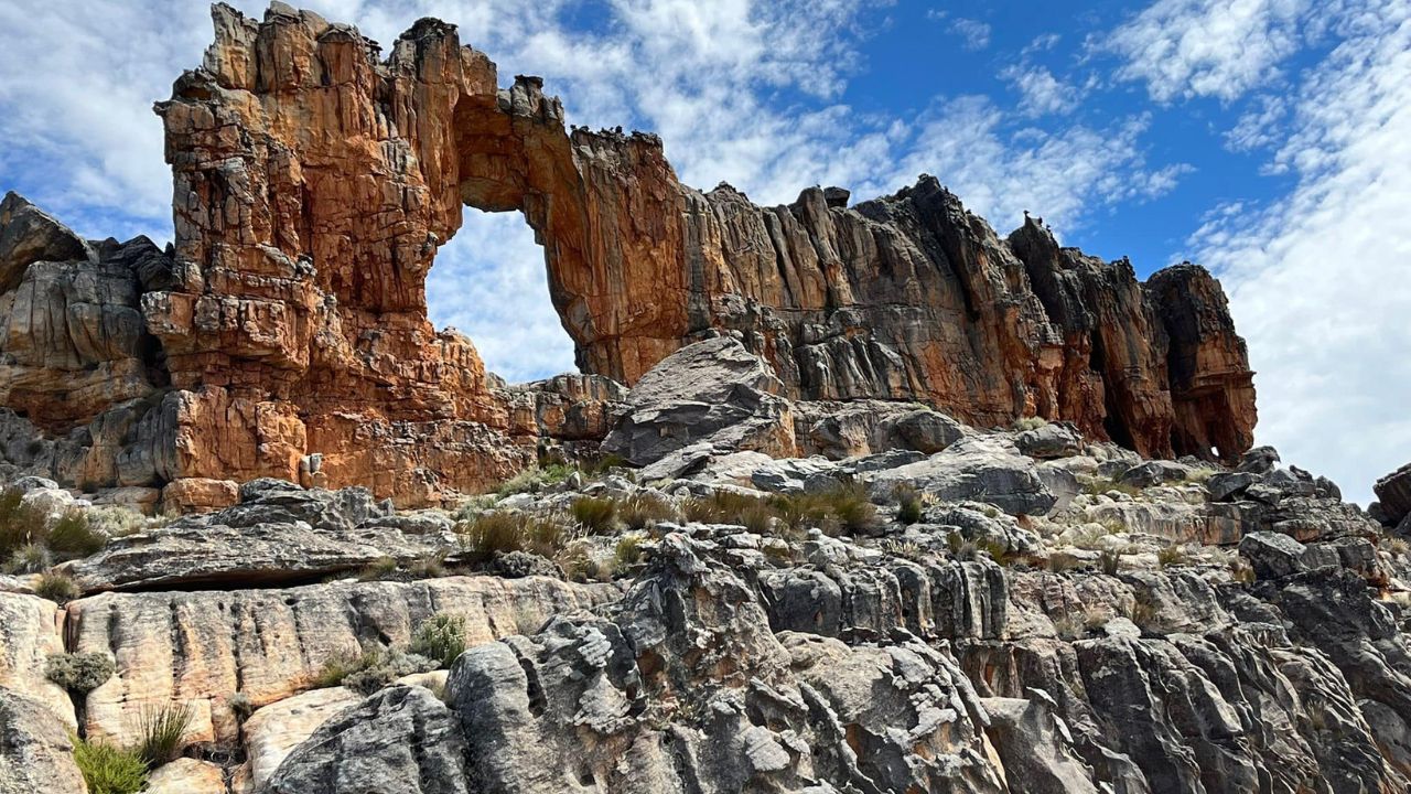 Rocky mountain outcrops leading to Hole in the Wall Cederberg.
