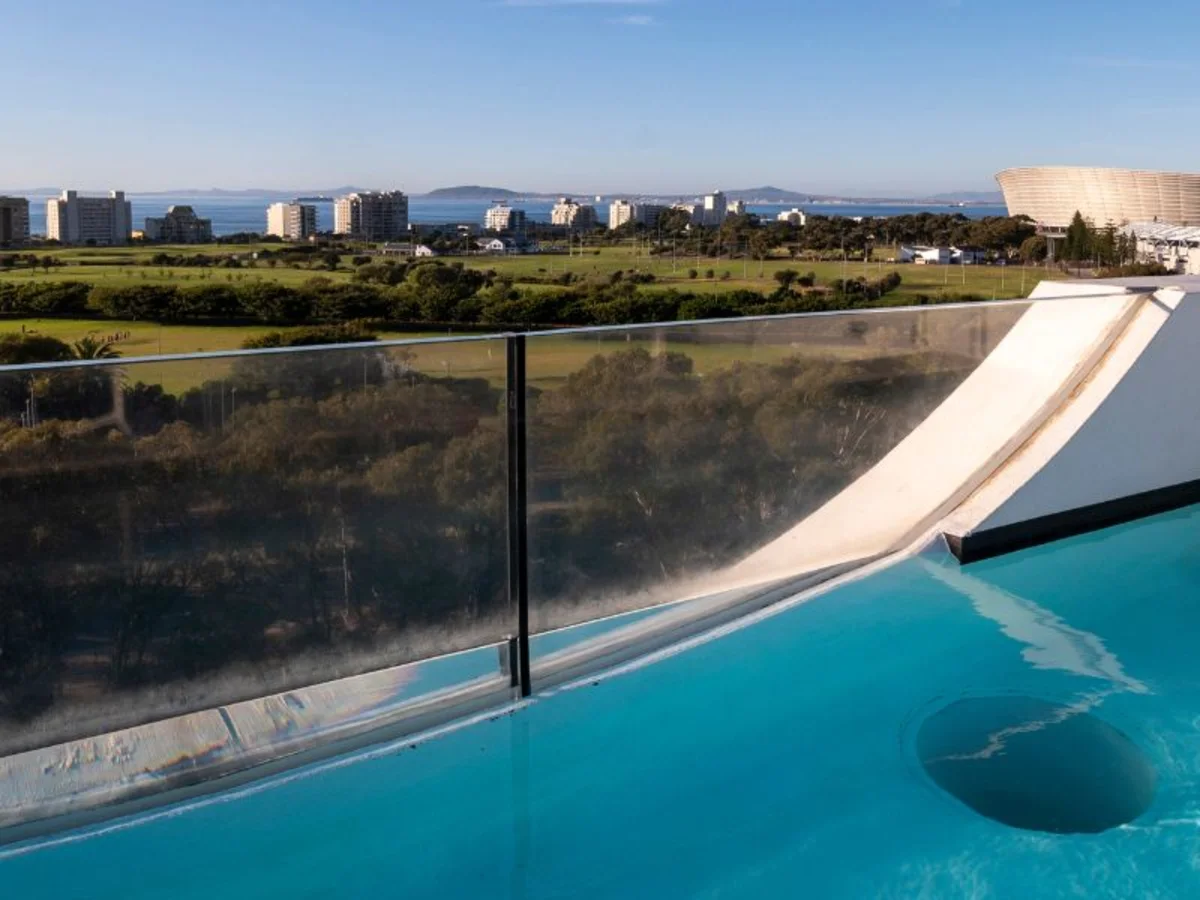 Atlantic Ocean views from the pool deck at ANEW Hotel Green Point.